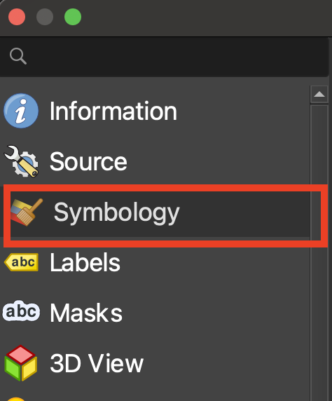 Screenshot of the Symbology layer properties in QGIS