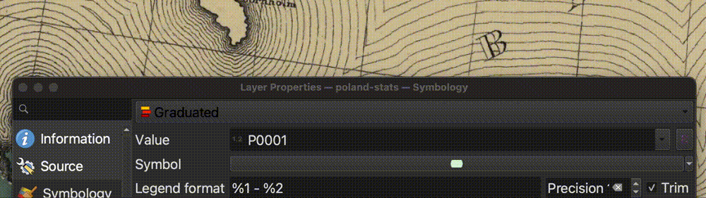 GIF of how to disable symbology in QGIS