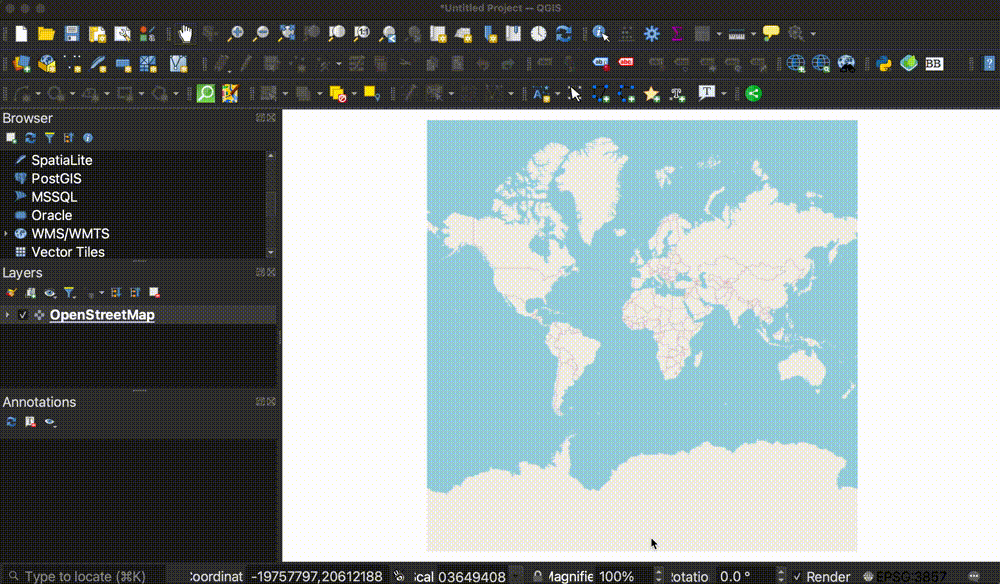 GIF of zooming and panning around the QGIS map document